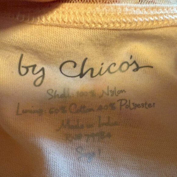 Chico's Peach Sequin Front Tank Top, Lined- Size 1 (Chico's Sizing) - Picture 5 of 7